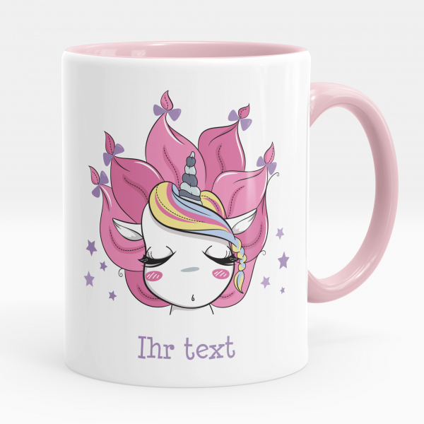Personalisierte Tasse - Einhorn Sterne