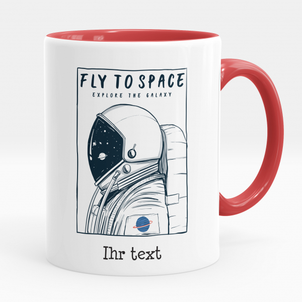 Personalisierte Tasse - Fly to space