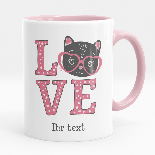 Personalisierte Tasse - Katze Love