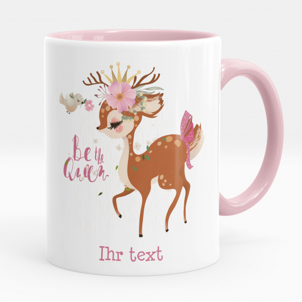 Personalisierte Tasse - Rehkitz Be the Queen