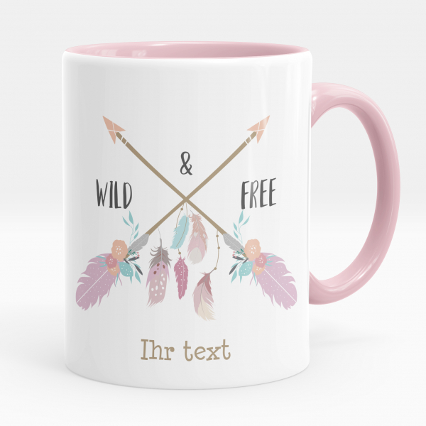 Personalisierte Tasse - Wild & Free