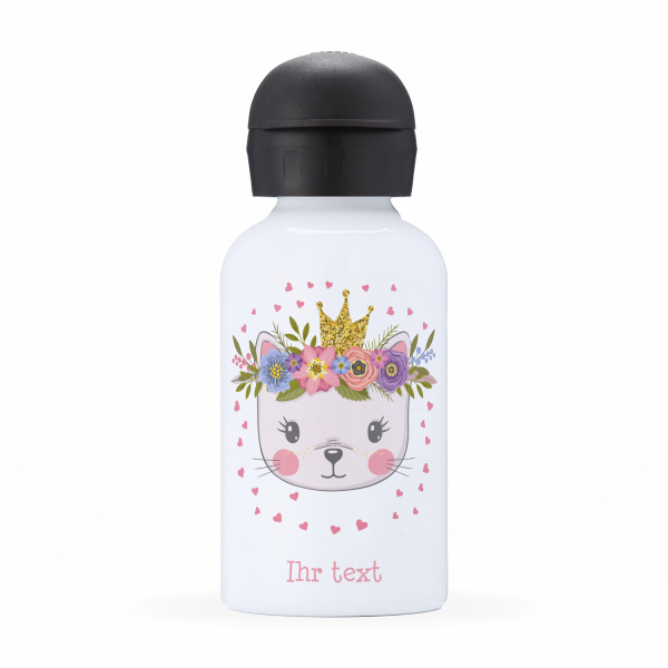 Personalisierte Thermosflasche für Kinder - Kätzchenprinzessin