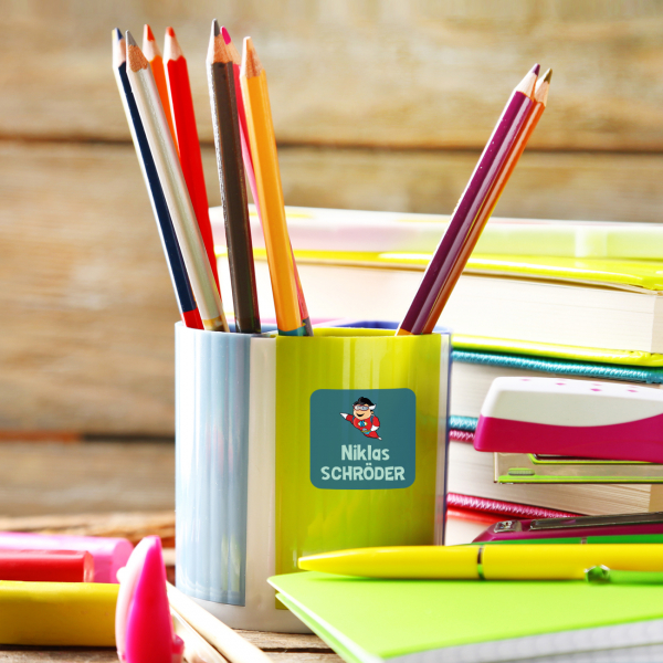 Quadratische Aufkleber 2 Zeilen