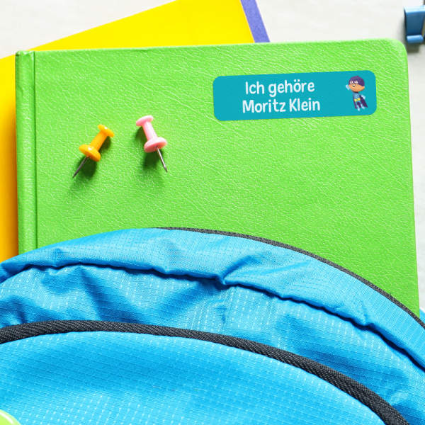 Rechteckige Aufkleber 2 Zeilen