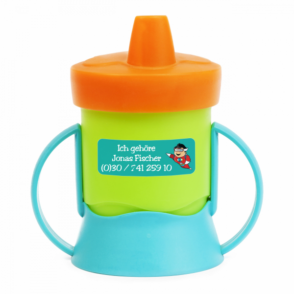 Rechteckige Aufkleber 3 Zeilen