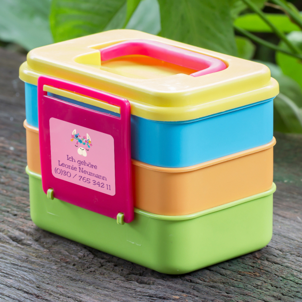 Rechteckige Aufkleber 3 Zeilen